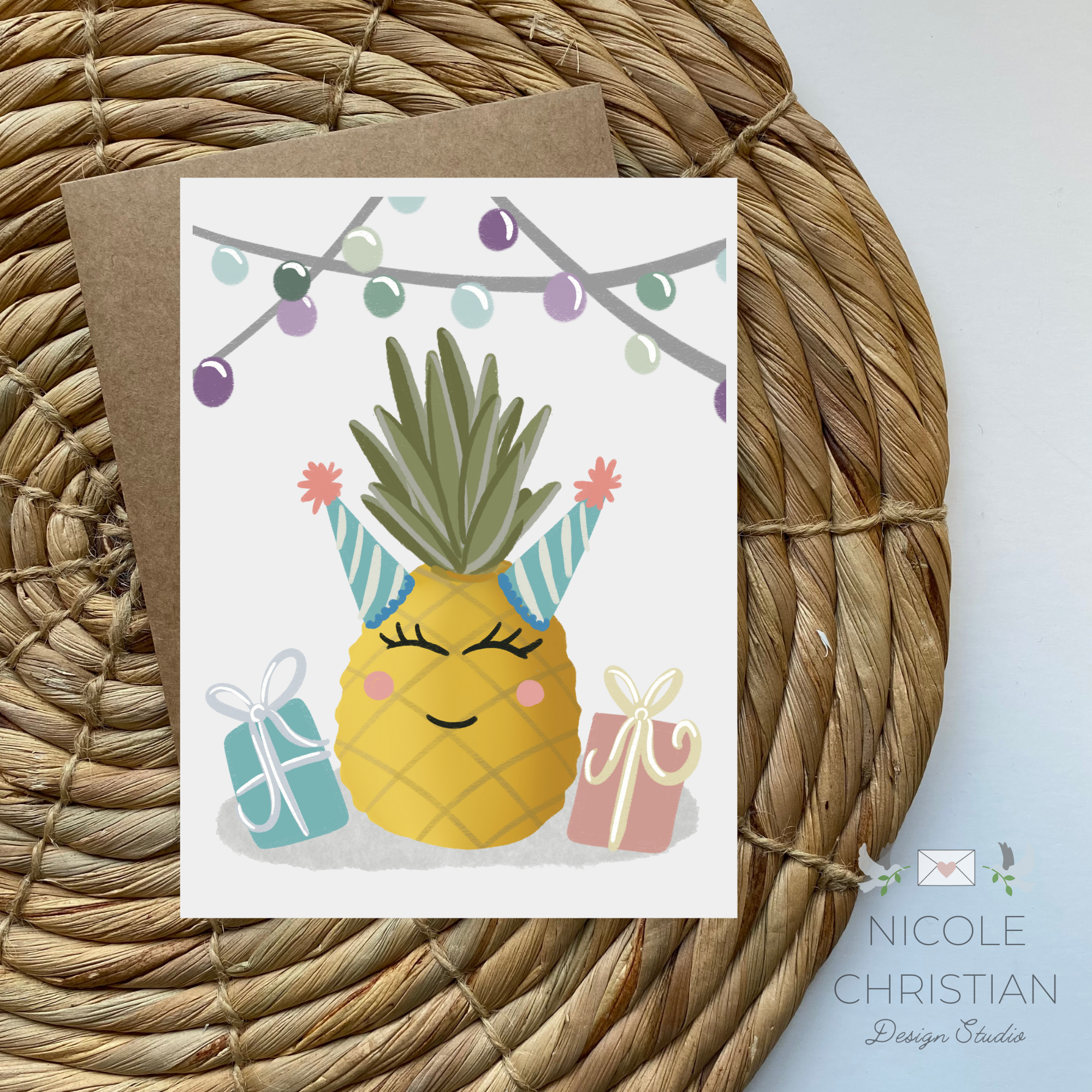 Pineapple Party Celebration greeting card image 0