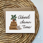 "About damn time" divorce greeting card image 0