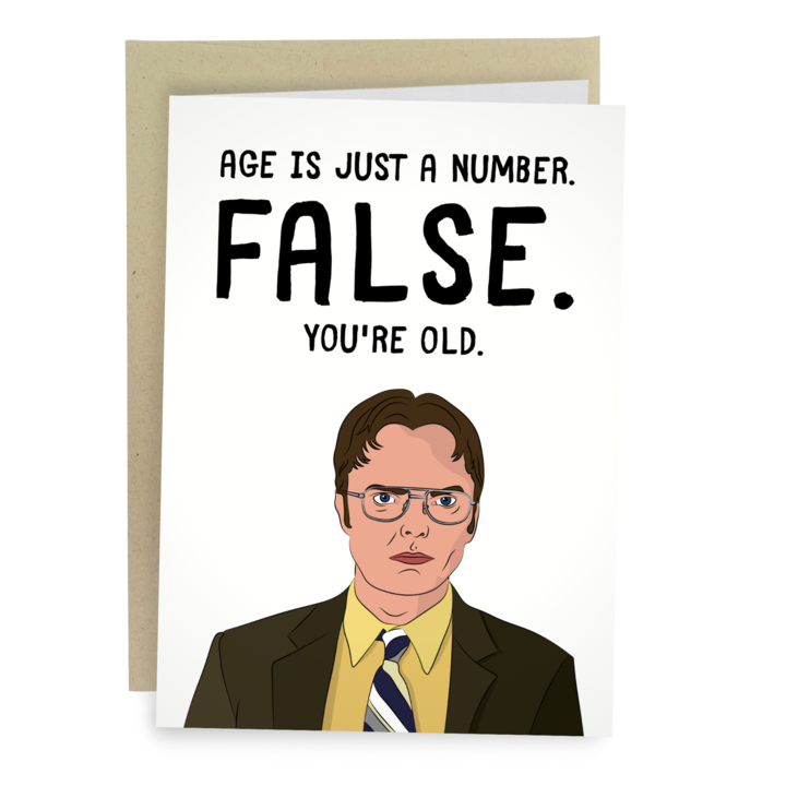 FALSE Dwight Schrute - Funny Birthday Card