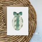 Easter egg with bow card -  Greeting card image 1