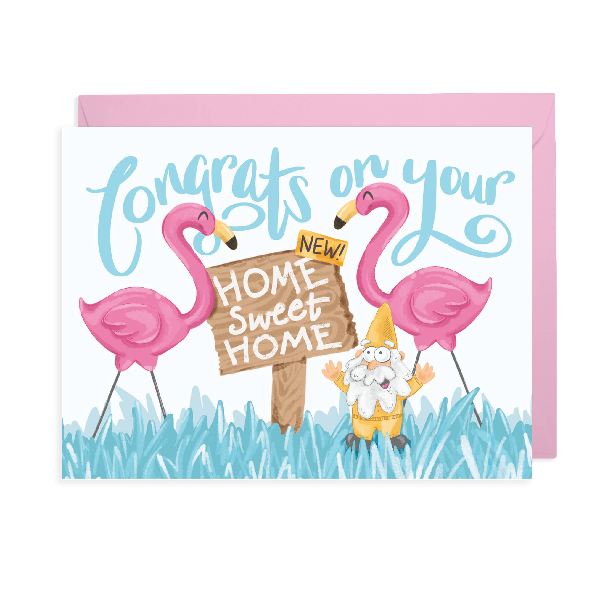 New Home Flamingo Card