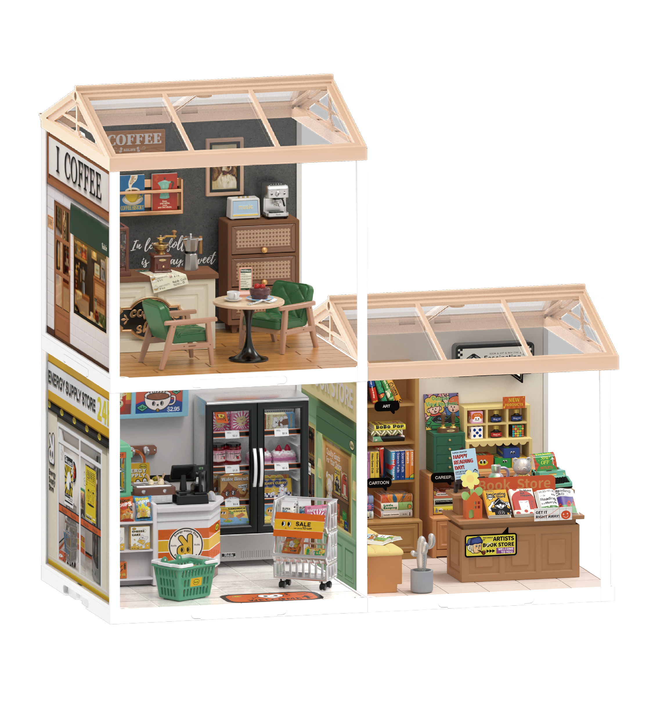 DIY Miniature House Kit: Breezy Time Cafe
