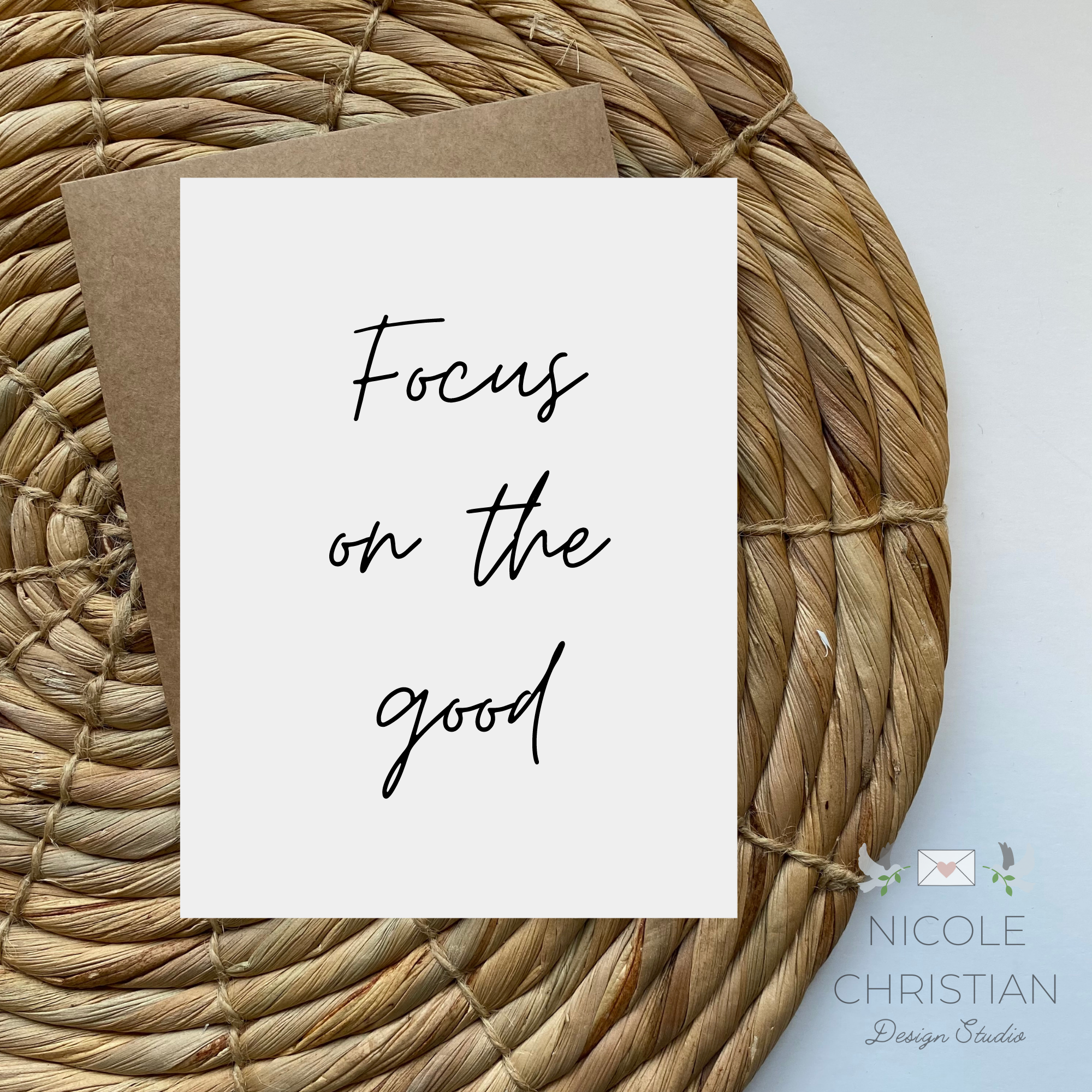 "Focus On The Good" greeting card image 0