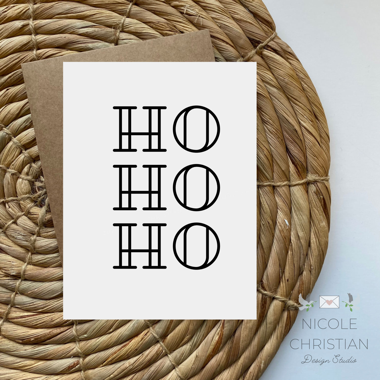 HO HO HO - Christmas Card image 0