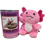 Canned Axolotl Plush - Pink