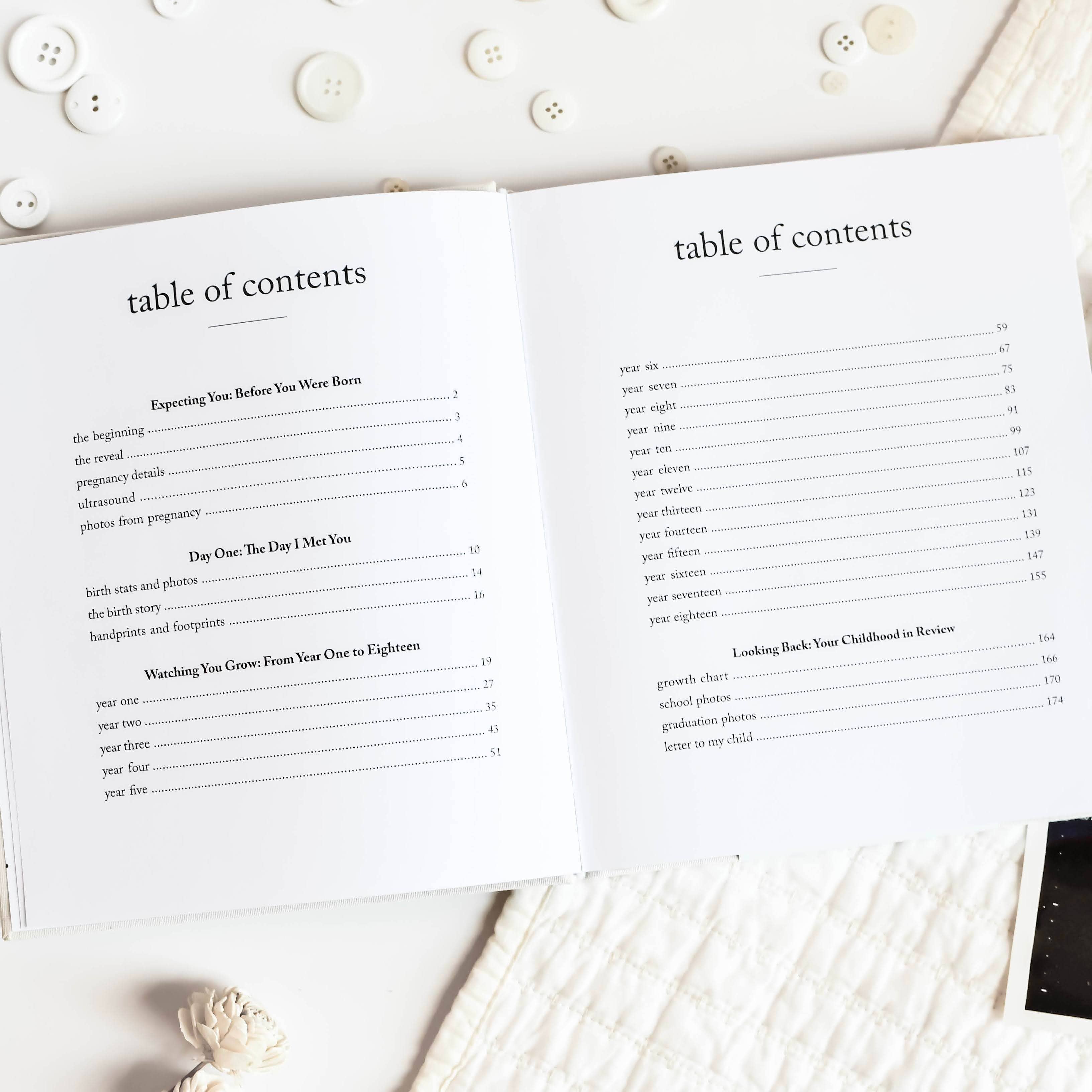 Childhood Memory Book for New Mom Gift | Baby Photo Album