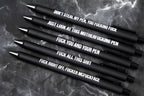 Sweary F*  Pens Cussing Pen Gift Set - 5 Black Gel Pens