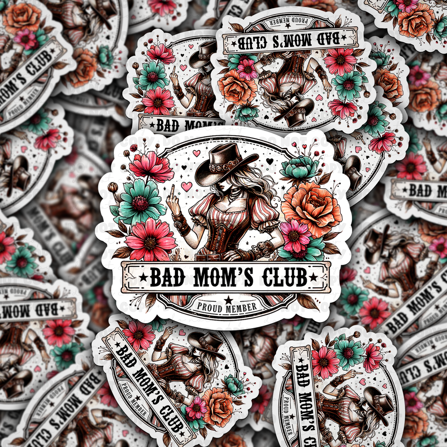 Proud member of the bad moms club Die cut sticker