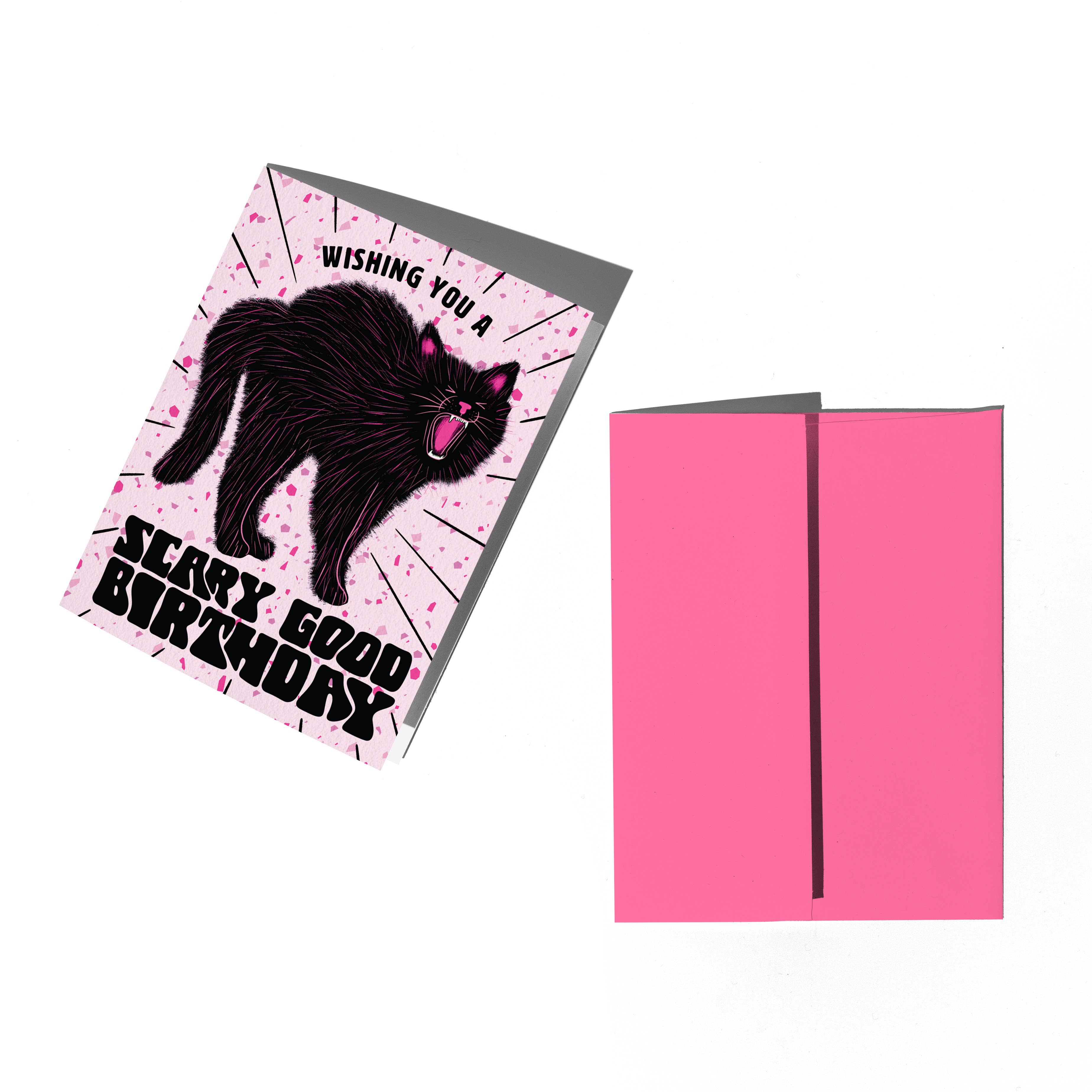 Halloween Scardy Cat Birthday Card