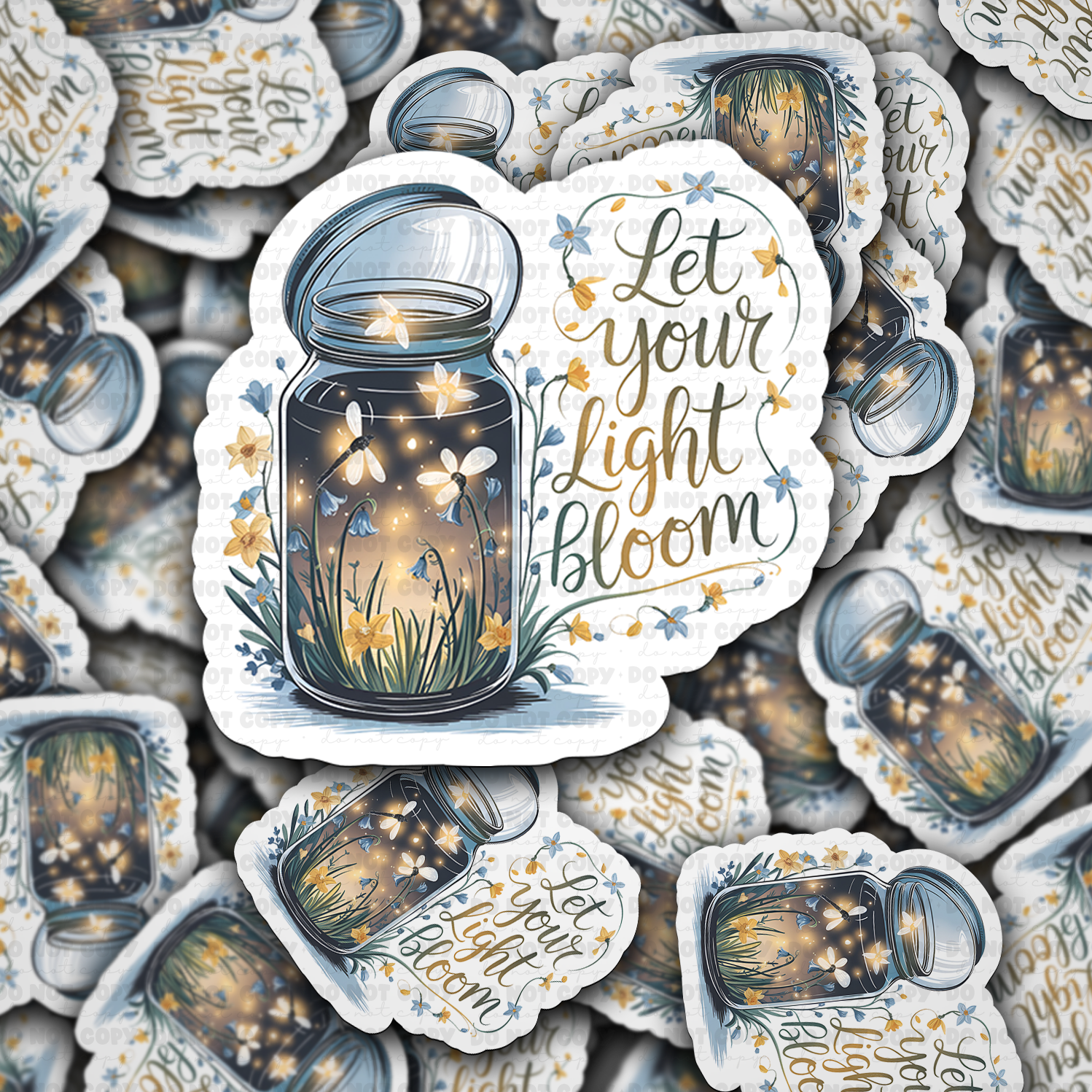 Let your light bloom - Vinyl Sticker