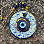 Blue Large Evil Eye Wall Hanging, Home Protection Gift
