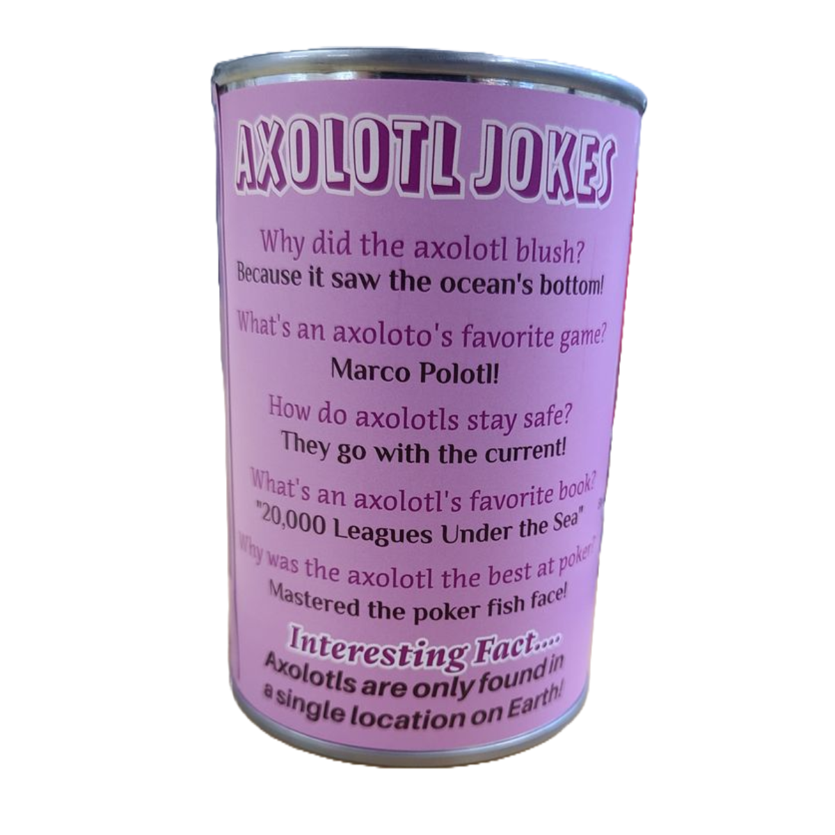 Canned Axolotl Plush - Pink