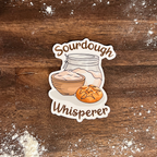 Sourdough Whisperer Baking Themed Waterproof Sticker