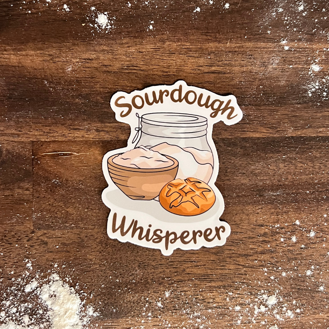 Sourdough Whisperer Baking Themed Waterproof Sticker