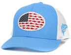 USA Fish Flag Mesh Back Ballcap