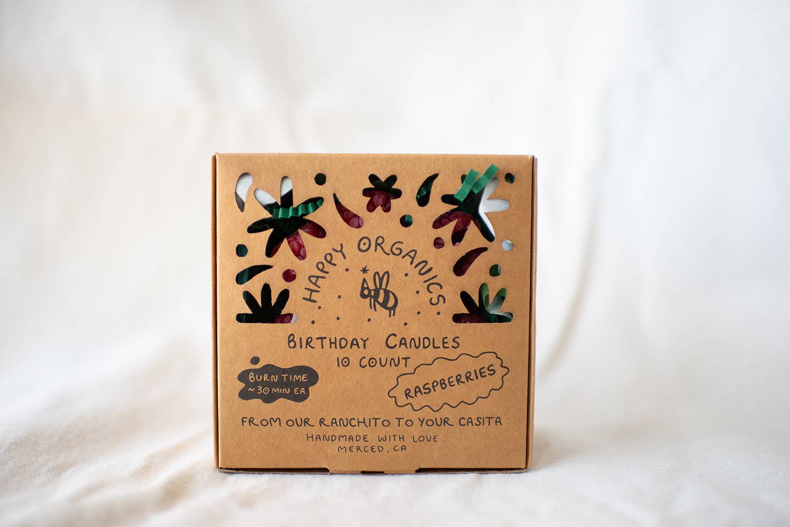 Raspberry Birthday Candles