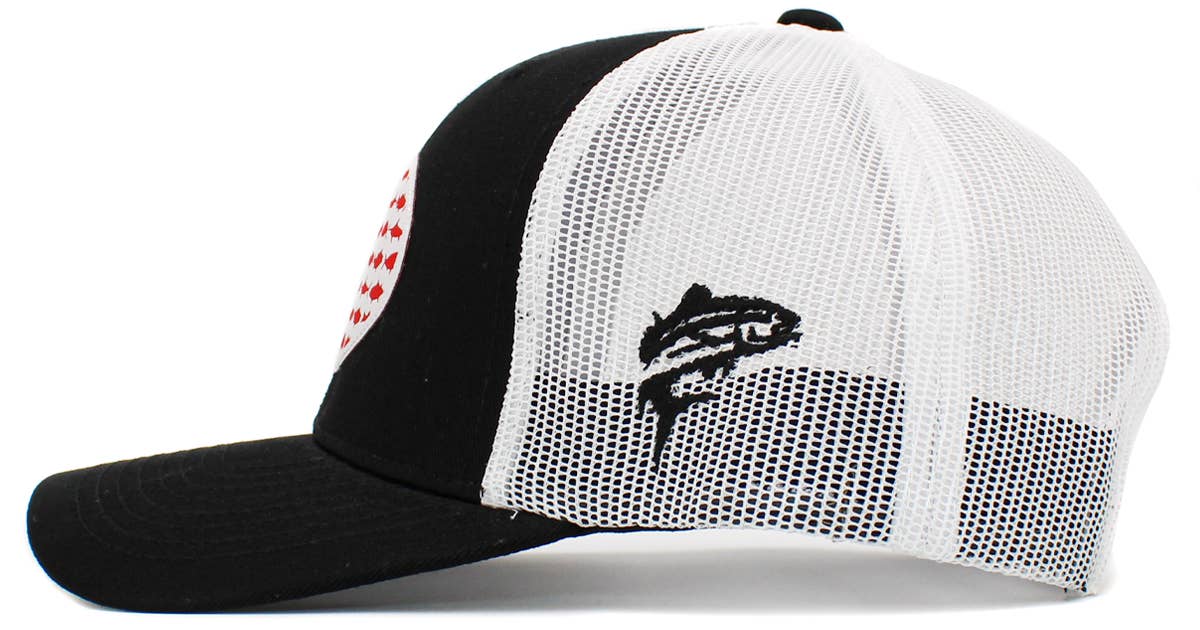 USA Fish Flag Mesh Back Ballcap