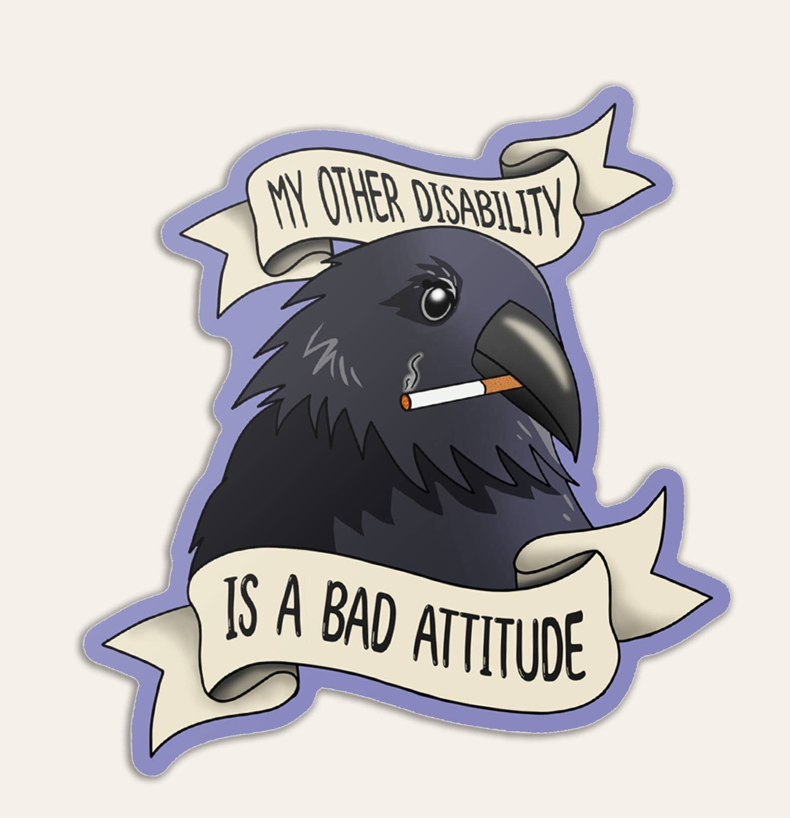 Cripplepunk Crow Sticker