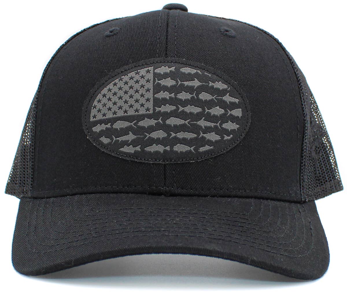 USA Fish Flag Mesh Back Ballcap