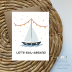 "Sail-a-brate" Sailboat Greeting Card image 0