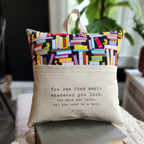 Reading Pillow- You Can Find Magic, Seuss, Books
