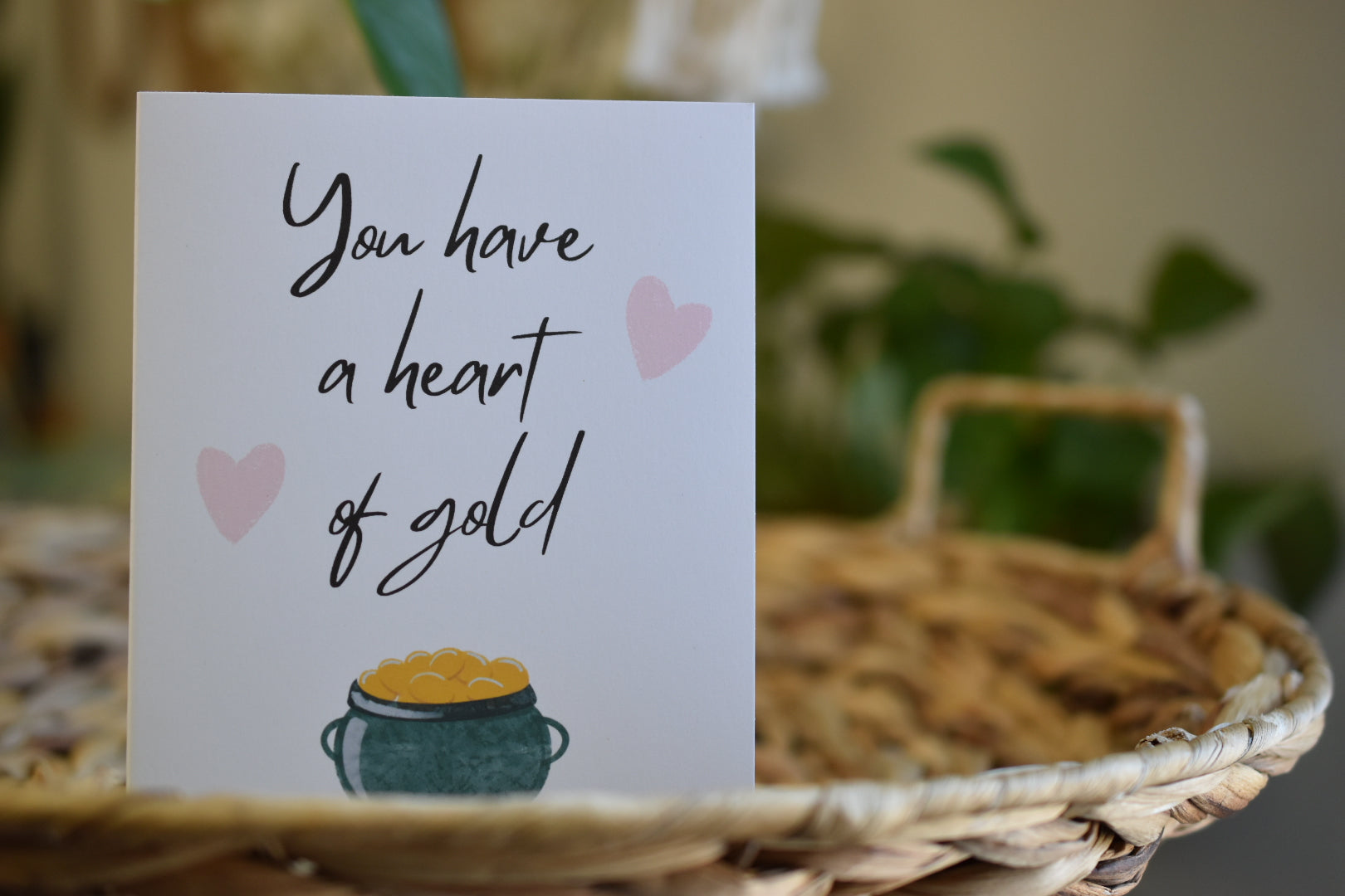 You have a heart of gold - Shamrock Greeting Card image 0