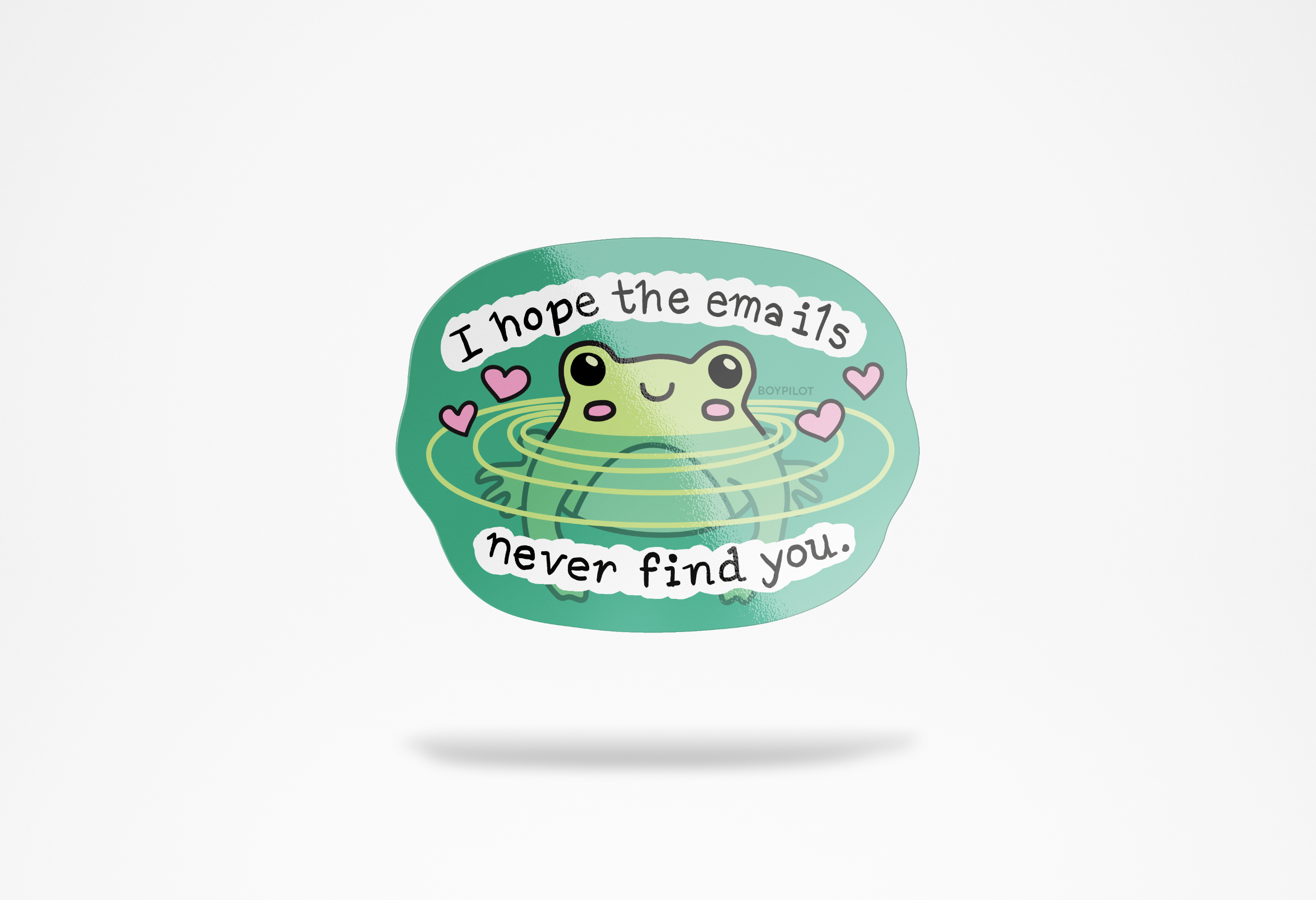 Safe from Emails Frog Sticker