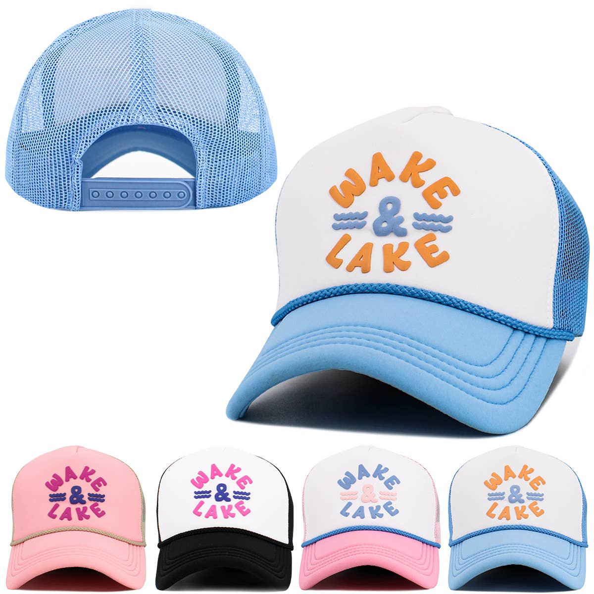 Wake and Lake Foam Trucker Mesh Cap