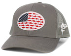 USA Fish Flag Mesh Back Ballcap