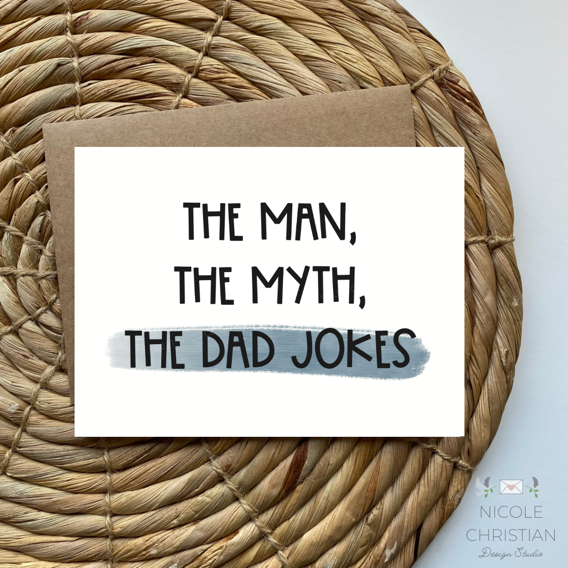 The Man The Myth The Dad Jokes- Greeting Card image 0