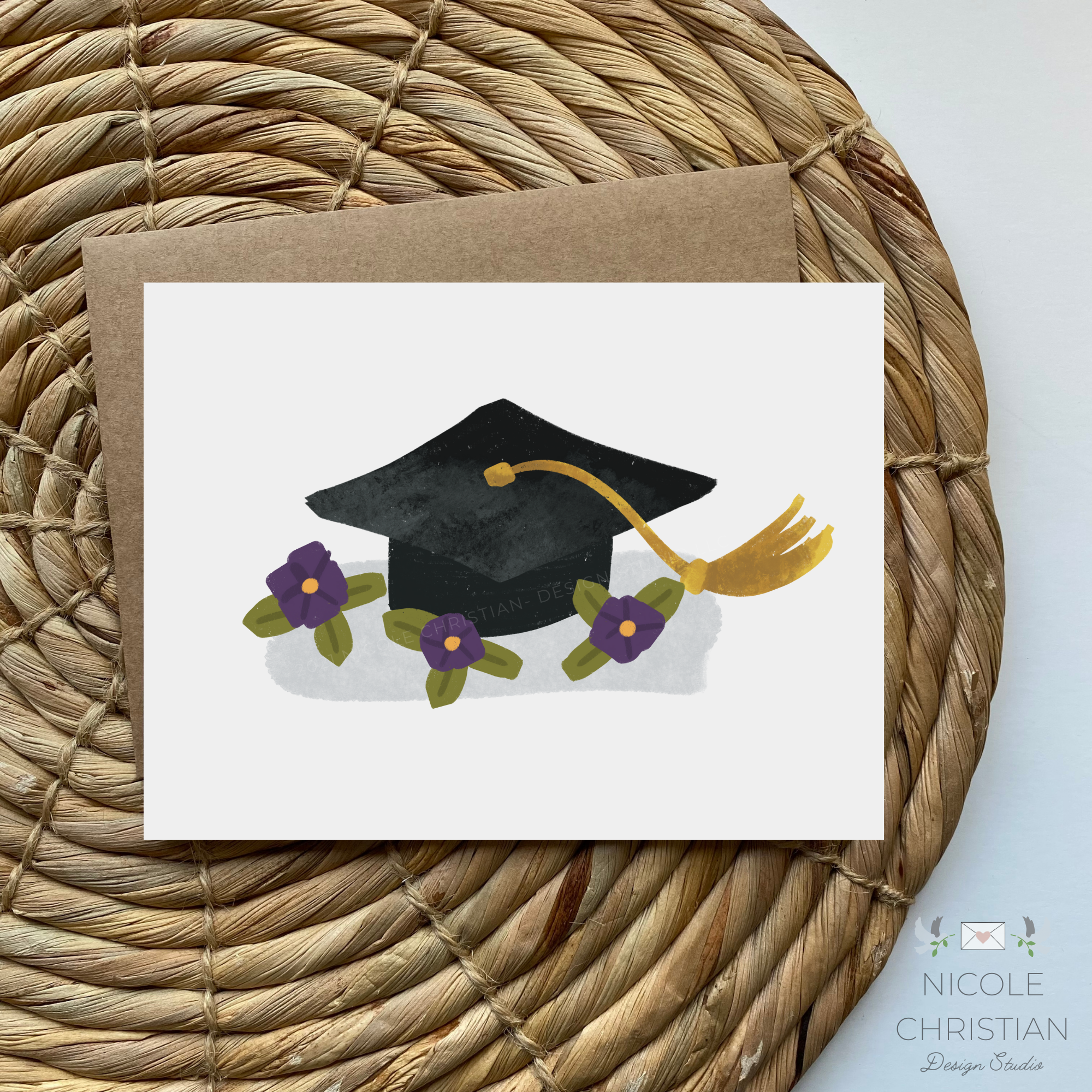 Graduation Cap Greeting Card image 0