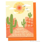Warm Birthday Wishes To You, Desert Cactus Card