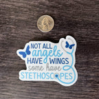Not All Angels Have Wings Nurse Waterproof Vinyl Sticker
