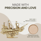 3DWooden Puzzle: Sailing Ship