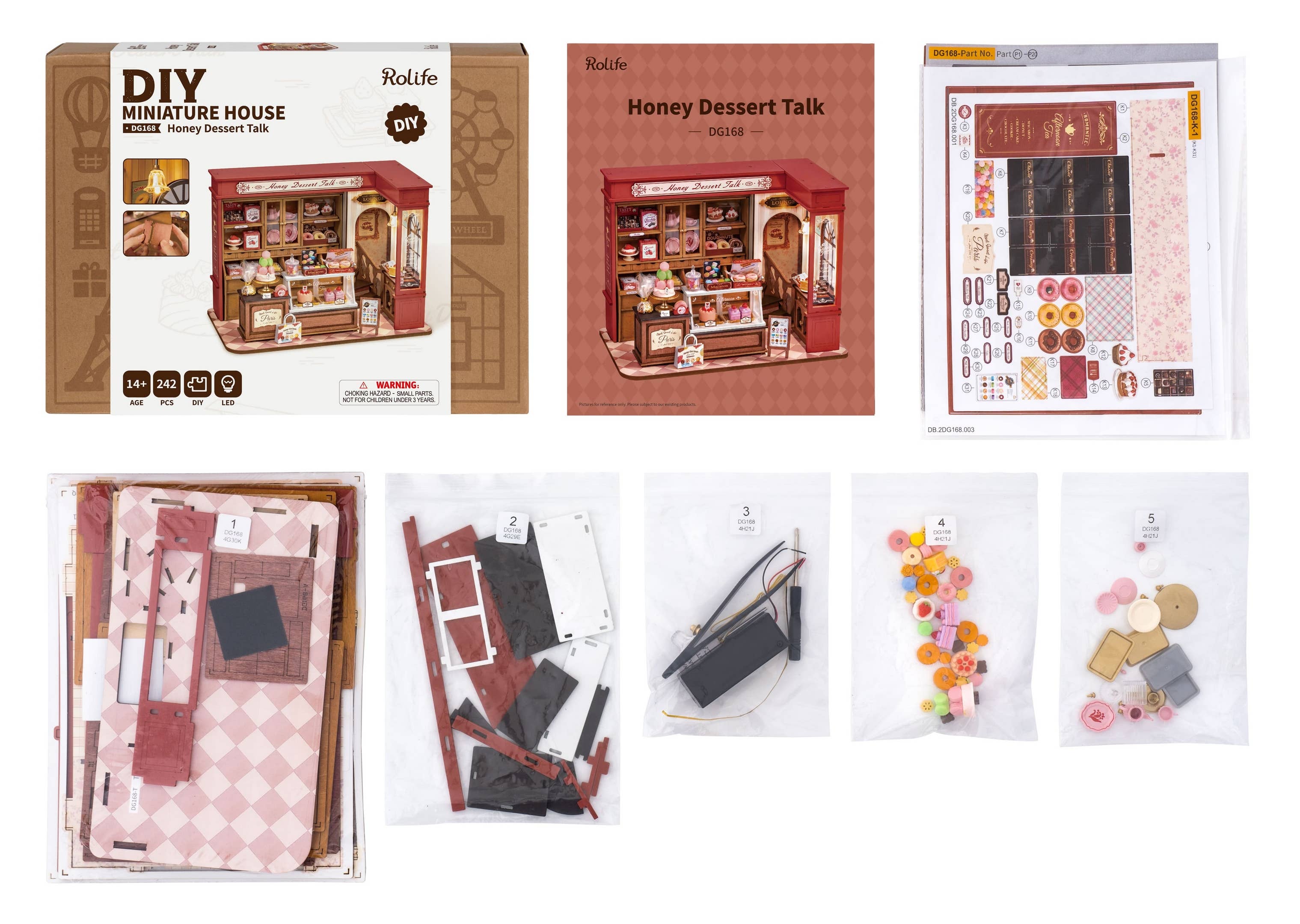 DIY Miniature House Kit: Honey Dessert Talk
