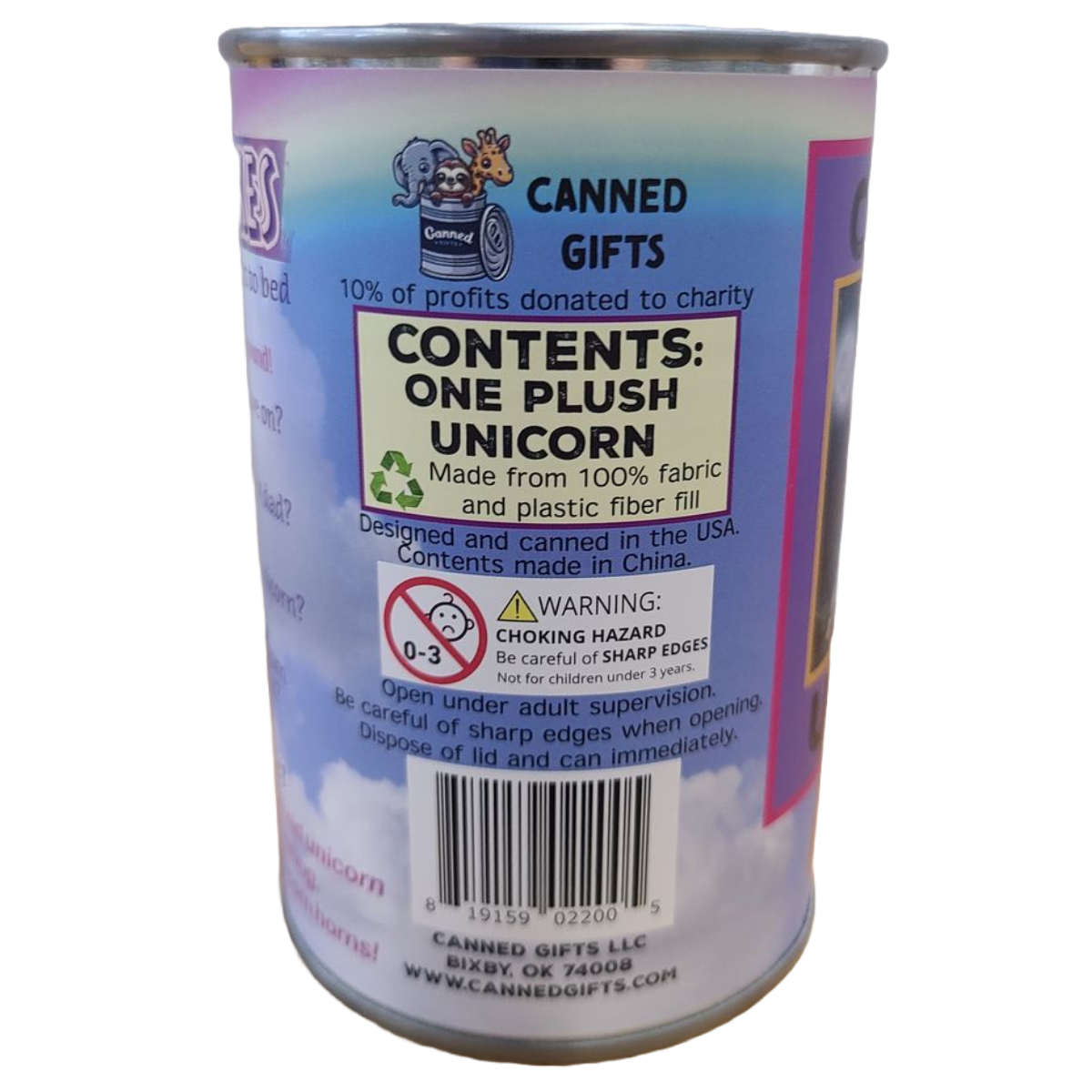 Canned Unicorn Plush