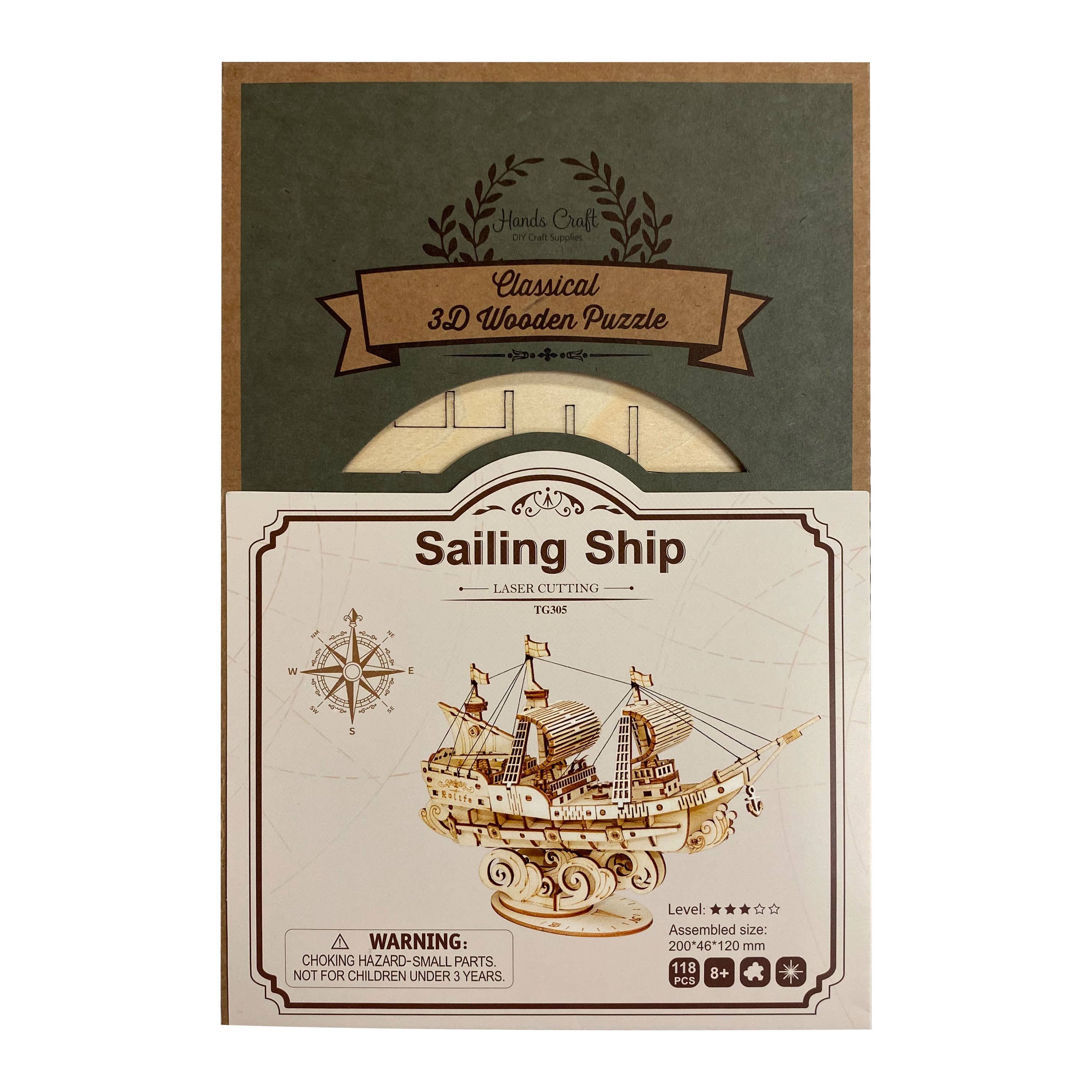 3DWooden Puzzle: Sailing Ship