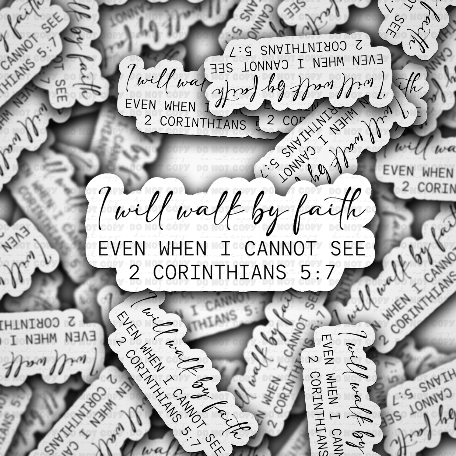 I will walk by faith Die Cut Sticker