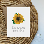 "You are my sunshine" sunflower greeting card image 0