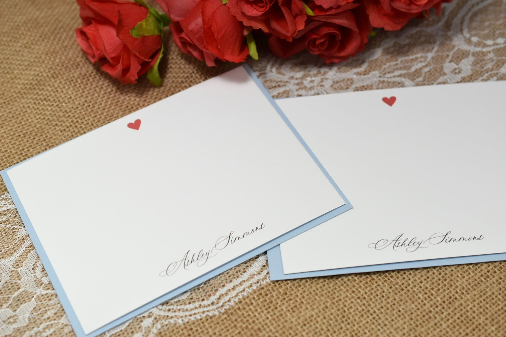 Tiny Heart - Personalized Flat Cards - Set of 10 image 0