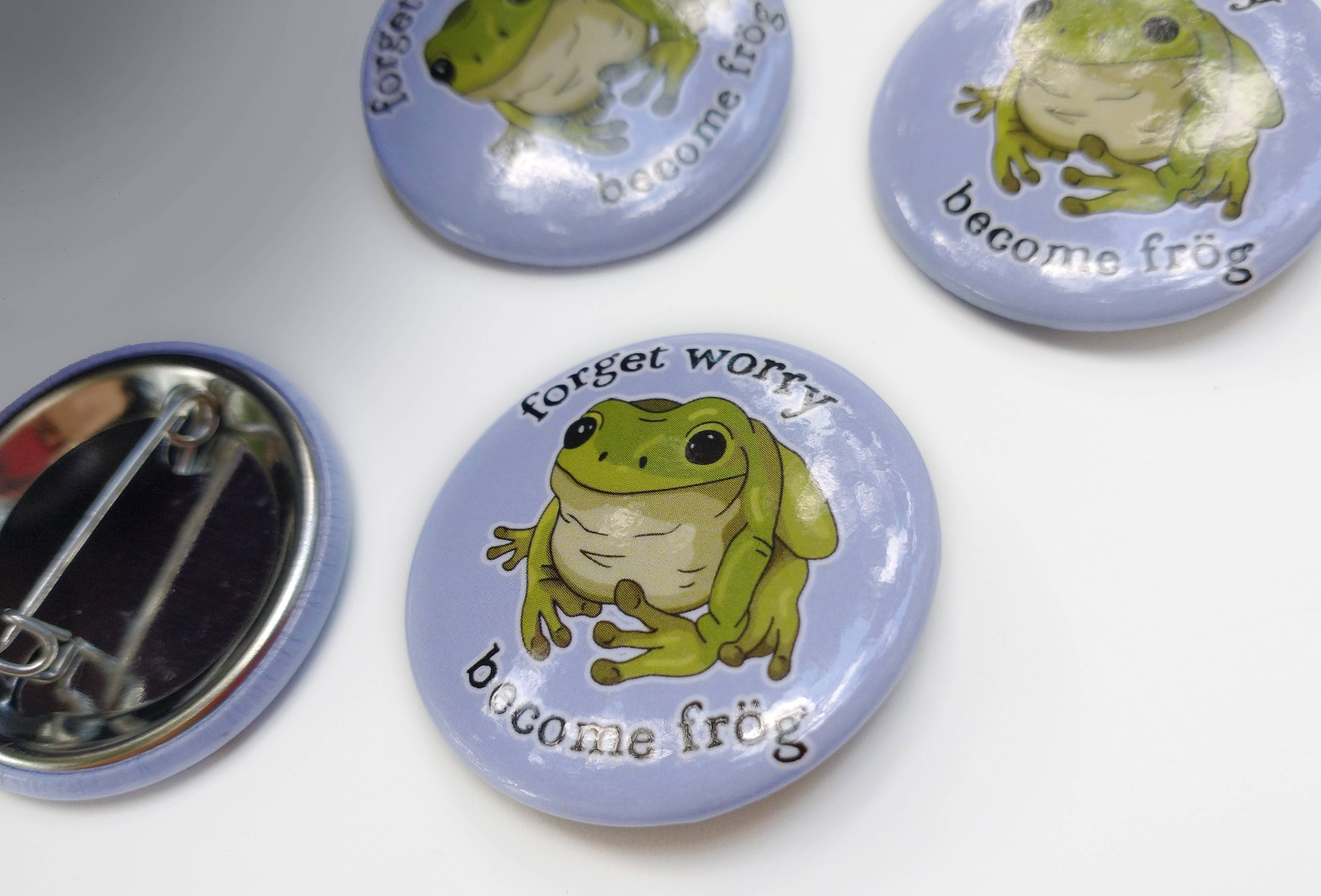 Forget Worry Frog Pin