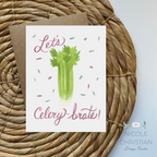 Celery-brate celebration greeting card image 0