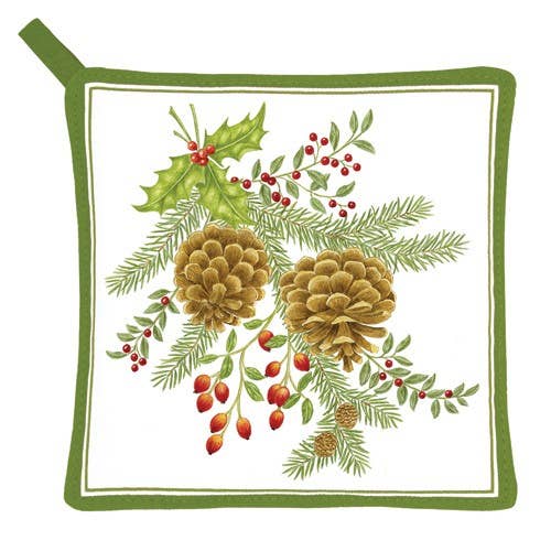 Holiday Pinecones-Potholder