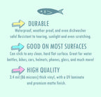 Gnome & Mushroom, Garden Toadstool & Flower Vinyl Sticker