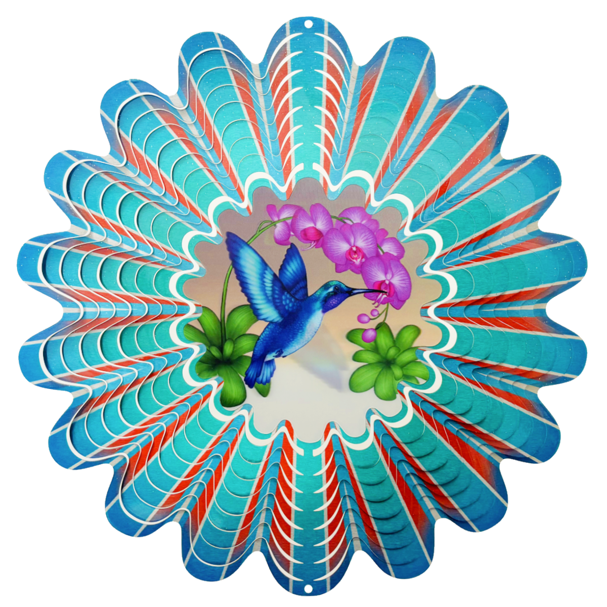 Animated Blue Hummingbird - Large Wind Spinner