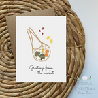 "Greetings from the market" greeting card image 0