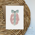Easter egg with bow card -  Greeting card image 2