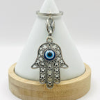 Hamsa Hand Evil Eye Metal Keychain