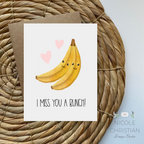 "I miss you a bunch" - bananas greeting card image 0