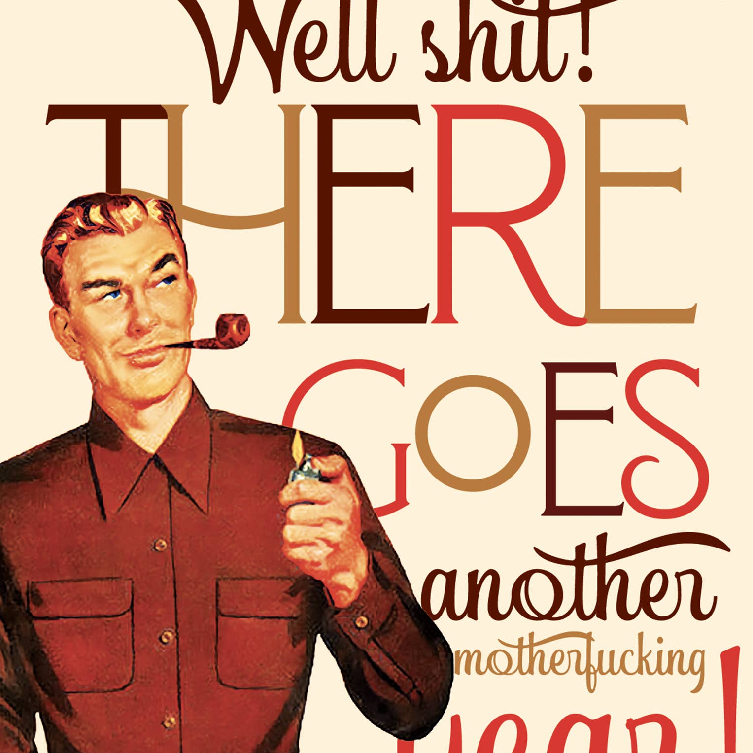 ANOTHER YEAR cool birthday card for men